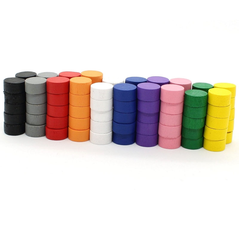 Game Token Counter - 10MM Game Discs token 10/50/100/200/500PCS Wooden