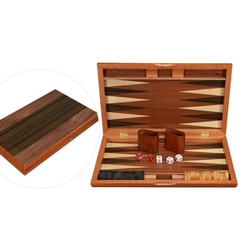 Board Game Harvest - High-quality wooden backgammon, foldable and portable,