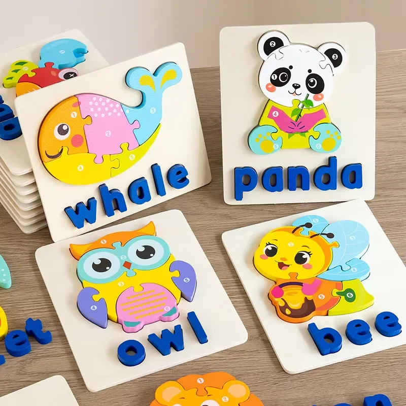 Board Game For Kids - 3D Animal Traffic Puzzle Spelling Alphabet