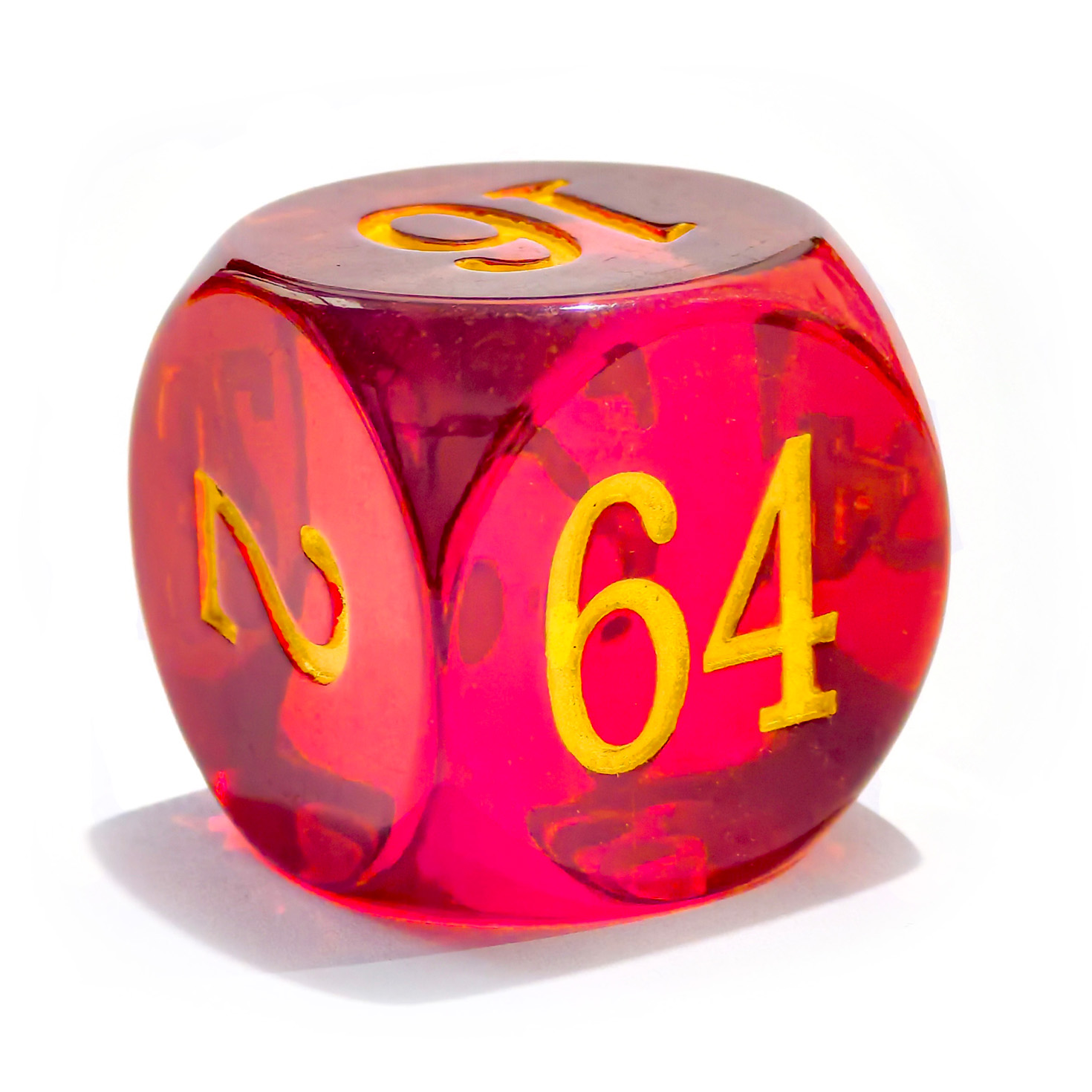 Board Game Harvest - Big Translucent Backgammon Doubling Cube Dice