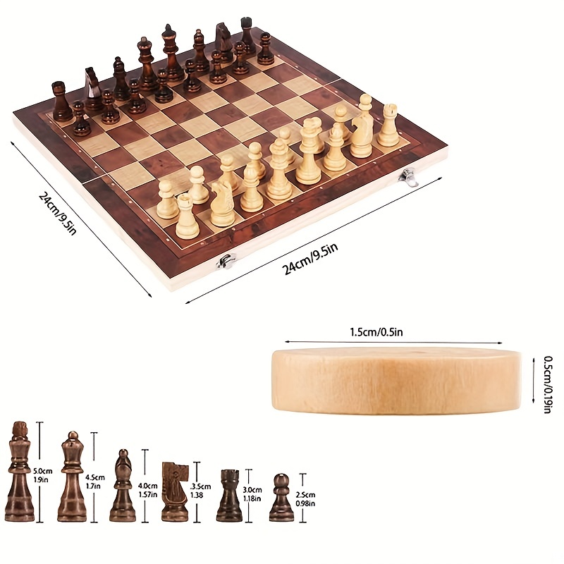 3 in 1 Chess Board, Folding Wo - đánh giá và giá Board Game Harvest