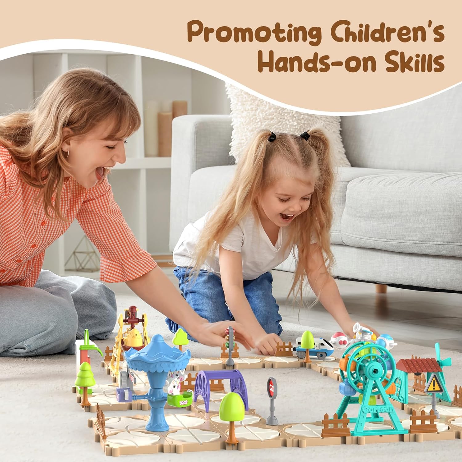 DIY Puzzle Track Car Set Assem - đánh giá và giá Board Game For Kids
