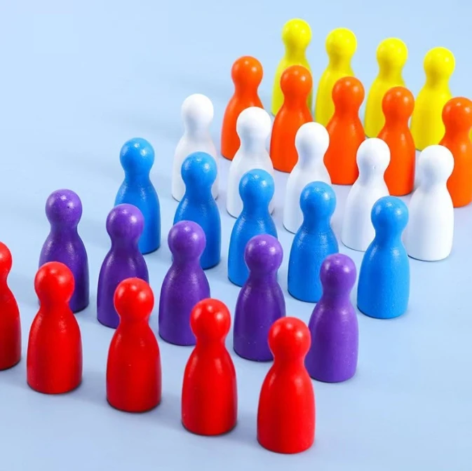 100 Pcs Colorful Wooden Chess  - đánh giá và giá Board Game Harvest