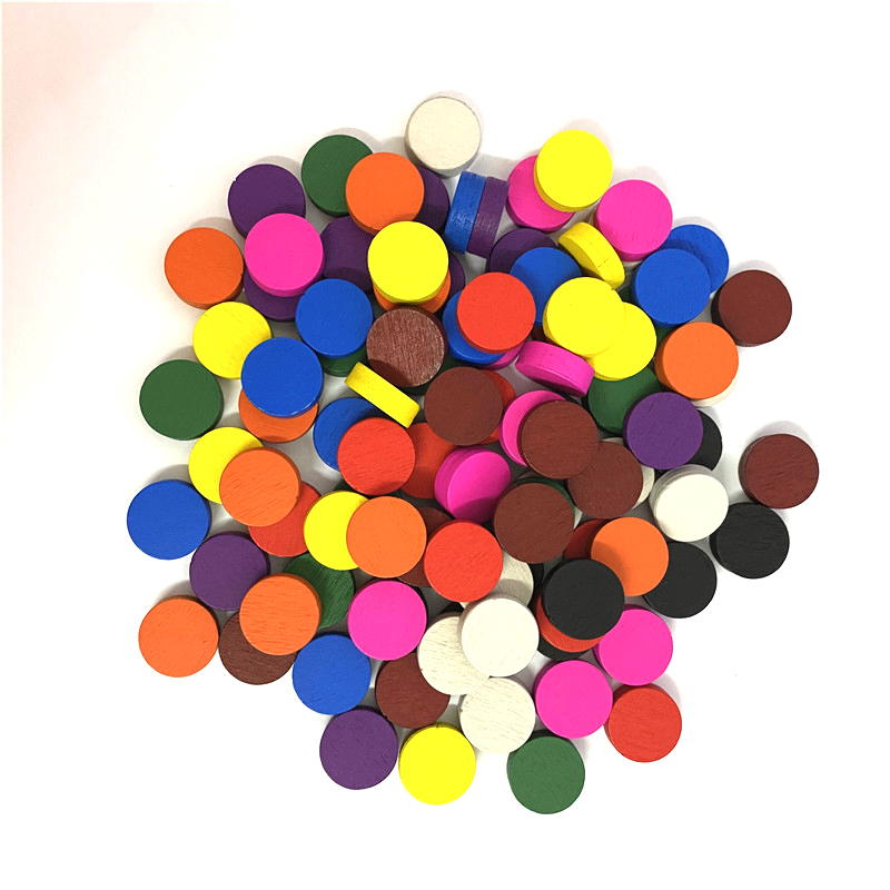 50pieces 15*5MM 11 Colors Wood - đánh giá và giá Game Token Counter