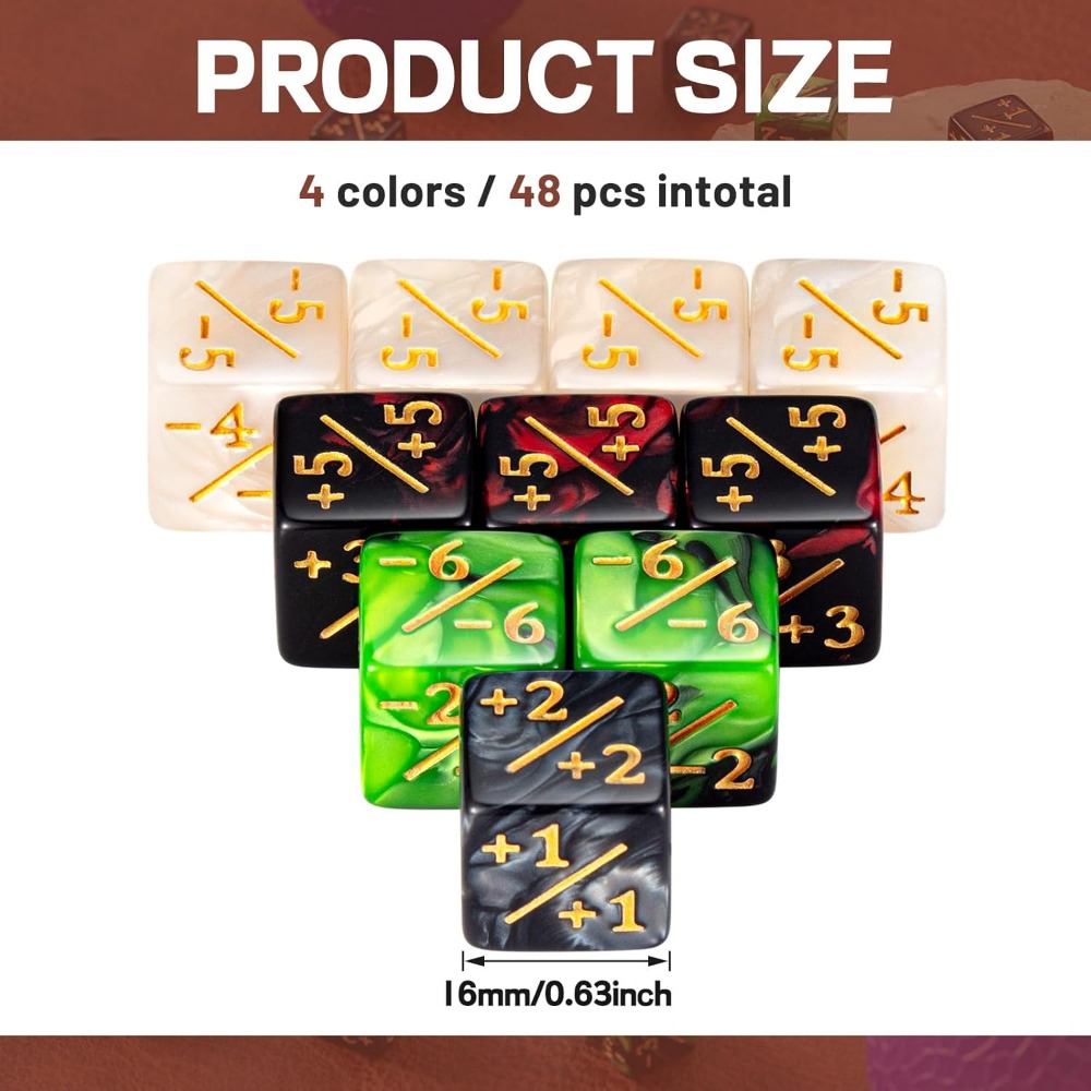 48 Pcs Counter Dice -1/+1 Coun - đánh giá và giá Game Token Counter