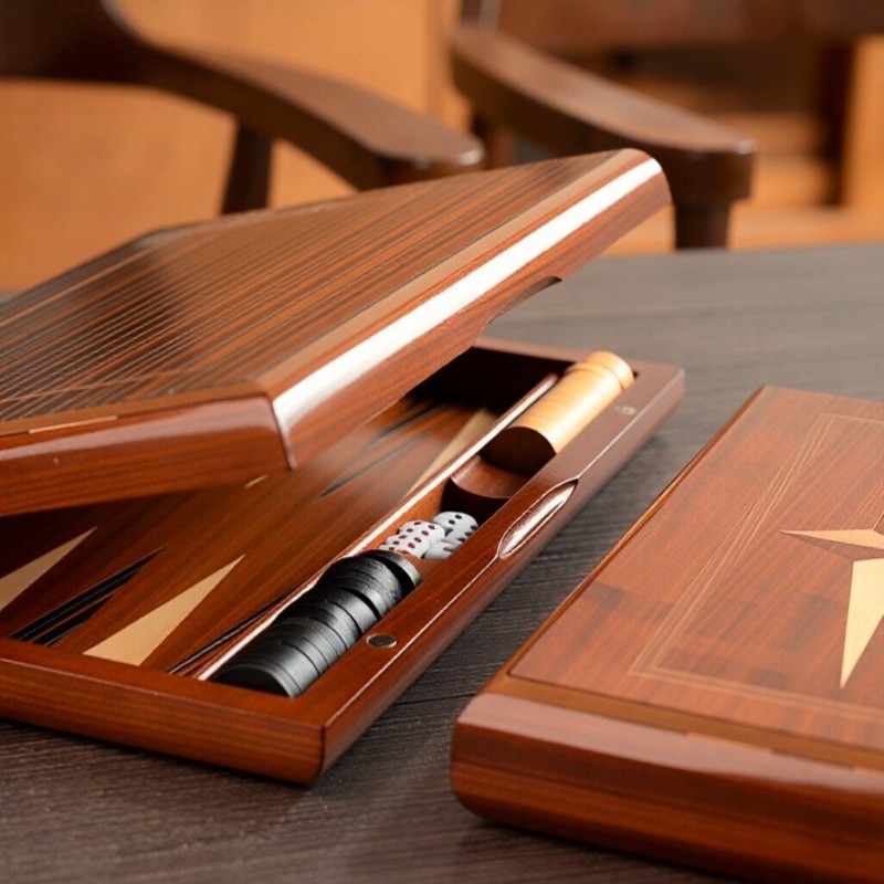 Solid Wood Backgammon 11-19 In - đánh giá và giá Board Game Harvest