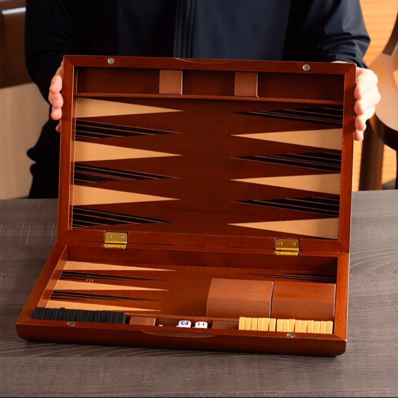 Solid Wood Backgammon 11-19 In - đánh giá và giá Board Game Harvest