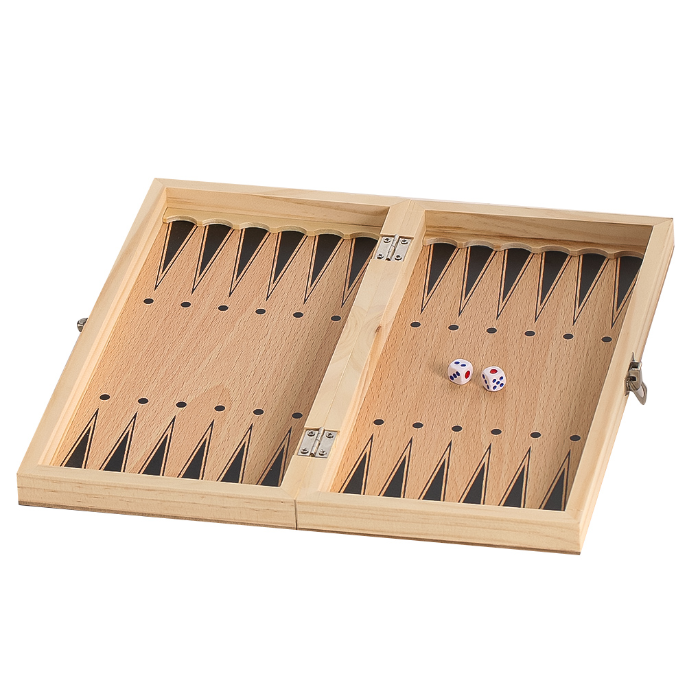 Wooden 3-in-1 Checkers Backgam - đánh giá và giá Board Game Harvest