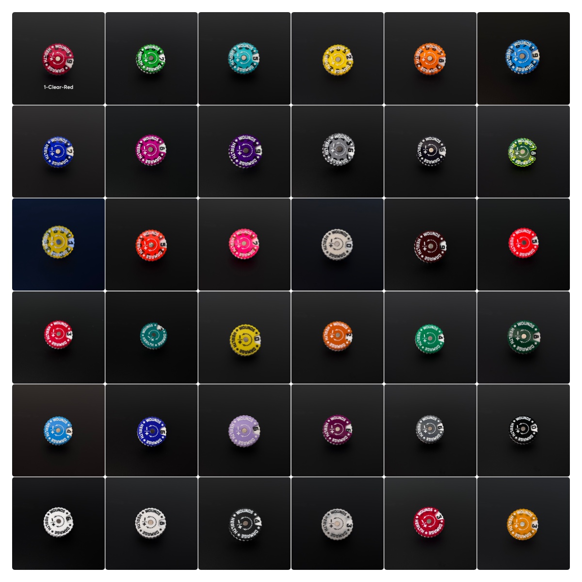 25x25x6mm Wound Tracker Table  - đánh giá và giá Game Token Counter