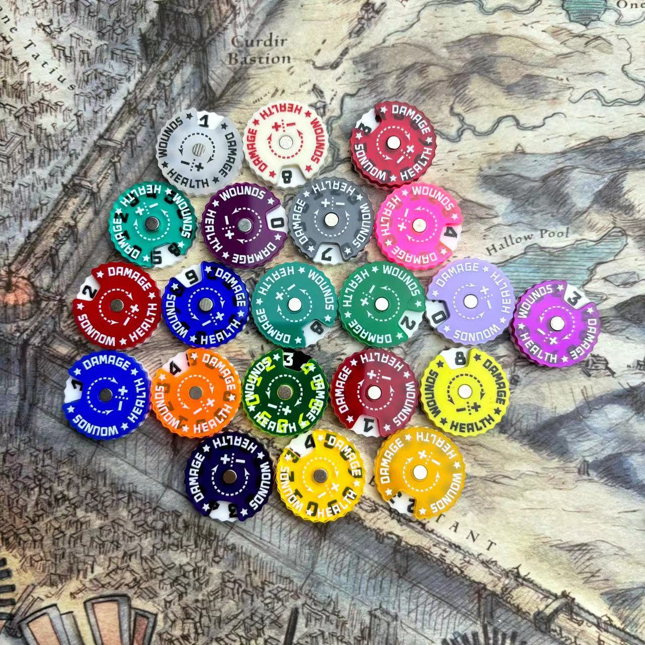 25x25x6mm Wound Tracker Table  - đánh giá và giá Game Token Counter
